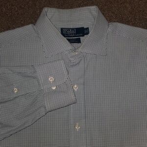 Polo Ralph Lauren REGENT CLASSIC FIT Shirt Mens 17 34/35 Plaid Check Long Sleeve